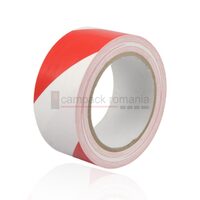 Banda marcare 50mm*33m alb/rosu