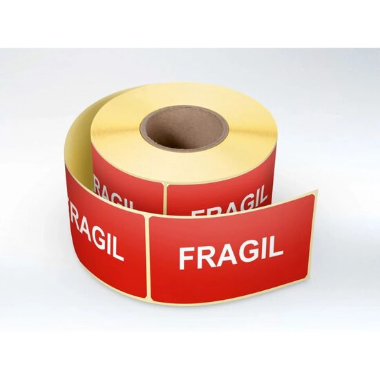 Etichete autoadezive FRAGIL, 30*60mm (1000buc/rola)