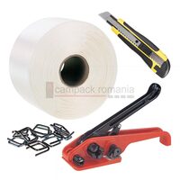 Pachet banda PES 13 mm +Bucle +cleste +cutter