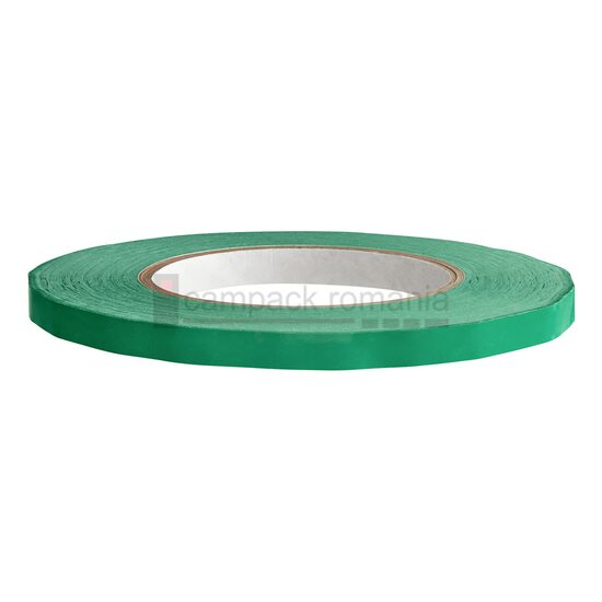 Banda adeziva verde pentru inchis pungi, 9 mm, set 16 bucati
