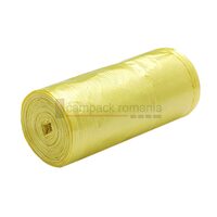 Saci menajeri LDPE 120L, galbeni